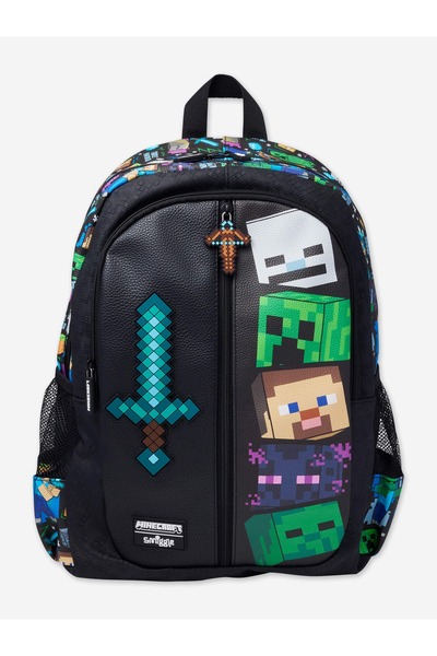 SMIGGLE Minecraft Classic Siyah Lisanslı Okul Sırt Çantası