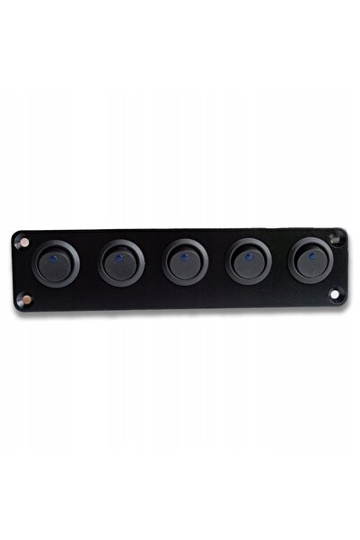 Interlook Panou de comutatoare LED cu 5 posturi 12V 24V pentru iaht, remorcă,...