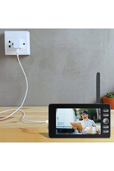 bedee Interfon video de casă 2.4GHz, ecran de 4.3 inch, unghi larg de 170 de ...