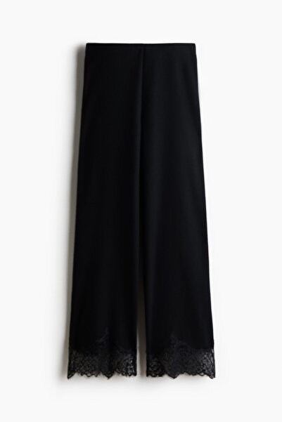 H&M Dantel Şeritli Pull-on Pantolon