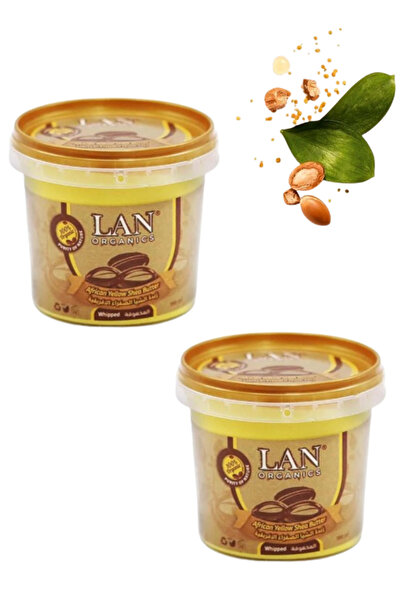 LAN ORGANICS قطعتان من زبدة الشيا الأفريقية الصفراء 100 مل