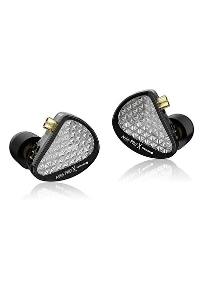 KZ Căști in-ear Acoustics AS16 Pro X, 16 unități cu armătură echilibrată (BA), HIFI Stereo, Bas, Anulare a zgomotului, Spumă cu memorie, Negru