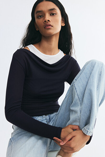 H&M Katmanlı Jarse Üst