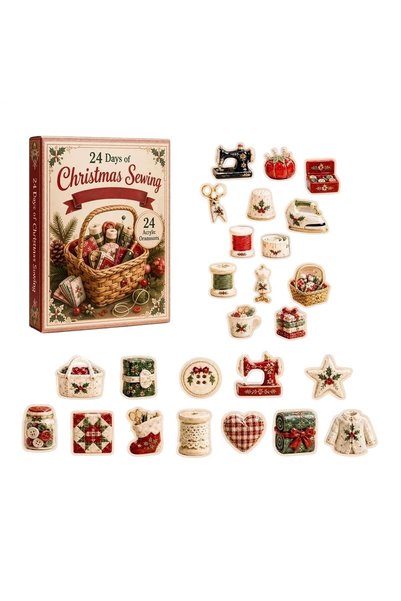 Generic Brand Calendar de Advent pentru cusut 2026, Calendar cu numărătoare i...