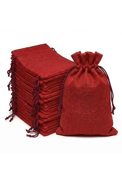 Generic Brand 30 pungi de iută de 10x15 cm, pungi de iută cu închidere cu șnu...