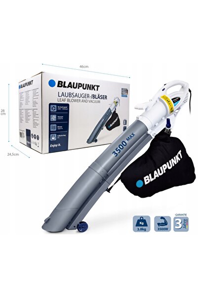 Blaupunkt 45L 3-în-1 Reglabil Suflantă de frunze, Aspirator și Tocător 3500