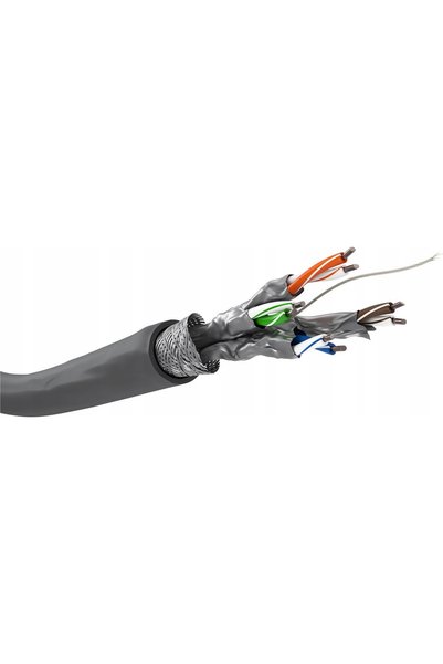goobay CAT6 S/FTP LSZH AWG 27/7 LAN gri 100m pereche torsadată