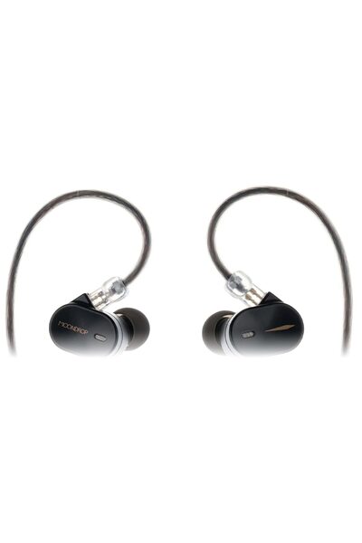 Moondrop Căști CHU III, IEM cu driver dinamic de 10mm, Hi-Fi, carcasă durabilă din aliaj de aluminiu, cablu jack de 3.5mm, cablu detașabil, Negru