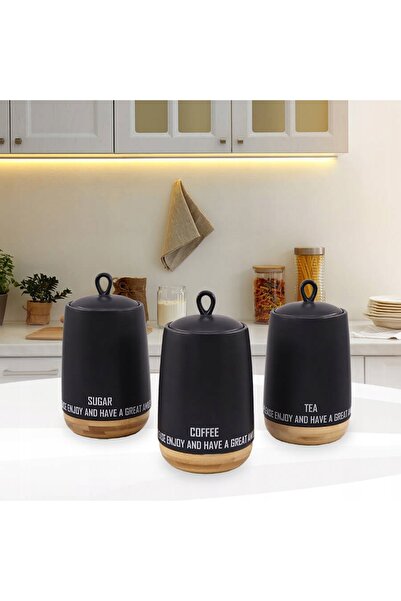 Maestro Set de 3 recipiente pentru cafea, ceai, zahăr Stil MR-20029-03CS