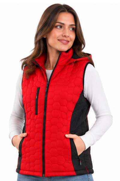 PRİNTCRAFT RENKLİ DÜŞLER ATÖLYESİ Quilted Work Vest Unisex – Stand Collar Cor...