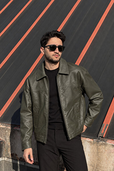 inpool Comfortable Fit, Zippered, Seasonal, Shirt Collar, Faux Leather Jacket...