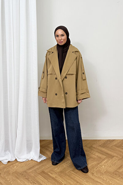 Melike Tatar Kısa Oversize Trench 12-70164-1