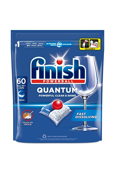 Finish Capsule de spălat vase Quantum all-in-1 Fresh, 60 bucăți
