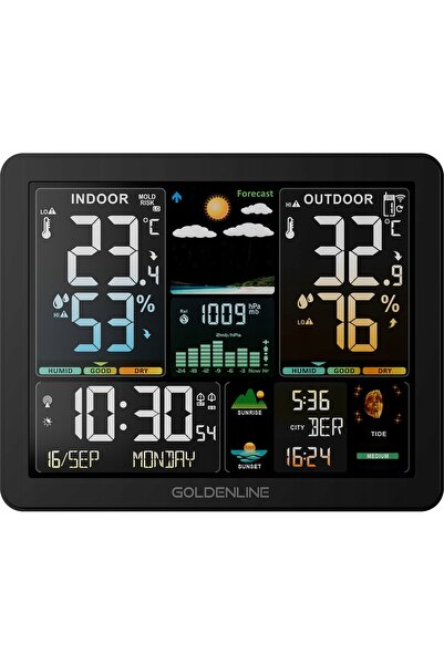 NO BRAND Stație meteo GOLDENLINE GMS500 Negru