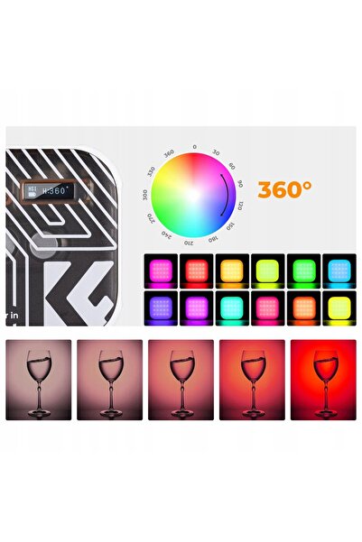 K&F CONCEPT Lumină LED mică KF34.036 BI-COLOR 2500-9900K + RGB