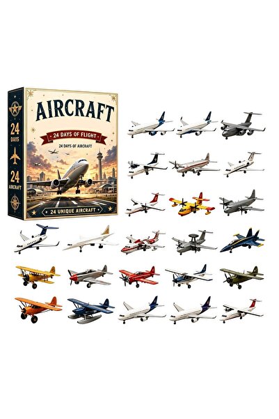 Generic Brand Calendar de Advent cu avioane 2026, 24 de avioane în miniatură,...