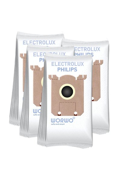 Worwo 24x Saci de aspirator ELMB01 pentru Aeg Elektrolux Classic Pure Philips