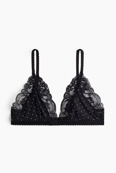H&M Dantel Şeritli Yumuşak Mikrofiber Sütyen