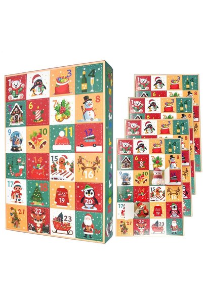 Generic Brand Set of 5 DIY Fillable Advent Calendars, Empty Advent Calendar B...