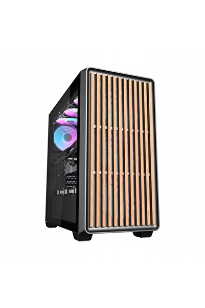 darkFlash Carcasă PC DS900WD (negru) + 4 ventilatoare