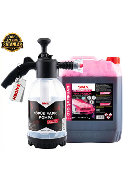 SMX %90 Cilalı Pink Fusion Oto Şampuanı 5 LT + Hediye Köpük Yapıcı Pompa