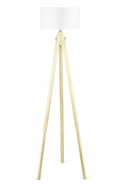 Interlook Lampadar E27 din lemn, stil boho, cu trei picioare, 140cm