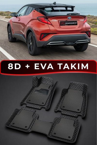 PASPASGRAFT Toyota C-HR Araca Özel 8D Deri Tam Kaplama + Premium Hücreli EVA ...