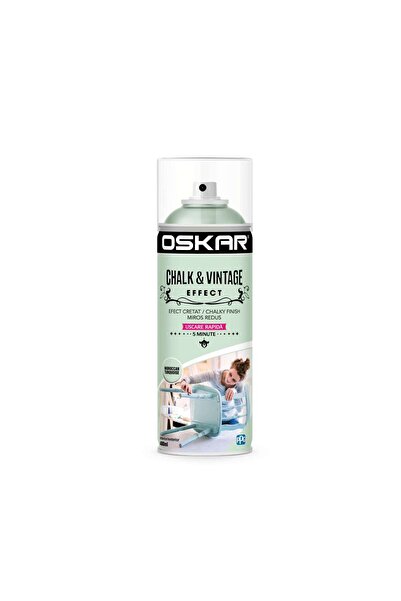 OEM Vopsea spray lemn / metal, Oskar Chalk & Vintage Effect, turcoaz, interio...