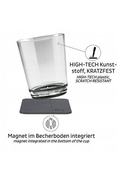 NO BRAND Silva ochelari magnetici gri 250 ml 2 buc. + 2 paduri nano gel