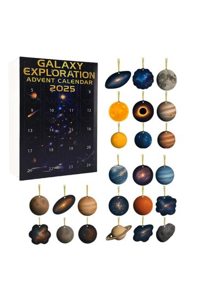 Generic Brand Calendar de Advent cu tematică spațială și planetară, numărătoa...