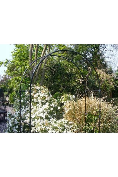 verk group PERGOLĂ DE GRĂDINĂ ARCUITĂ PENTRU TRALII DE TRIANDAFIRI FLOREALE, METAL SOLID, 240 X 140 CM