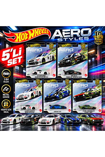 HOT WHEELS Premium Car Culture Aero Styles Set 10. Yıla Özel - FPY86 U Case 5...