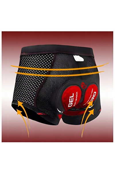 NO BRAND Lenjerie intimă bărbătească pentru ciclism, tip boxer, cu pernuță de...