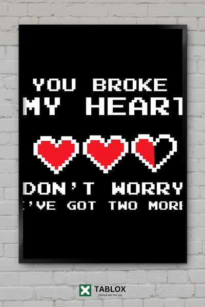 tablomaxtbx Igrač Pixel Hearts Hearts Igrač Retro Art Okvir Izgled Dekorativn...