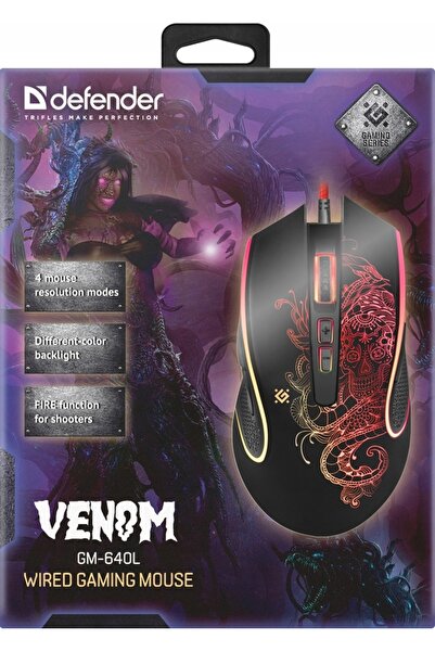 Defender Mouse cu fir VENOM GM-640L 3200dpi Gaming 8P + GAME