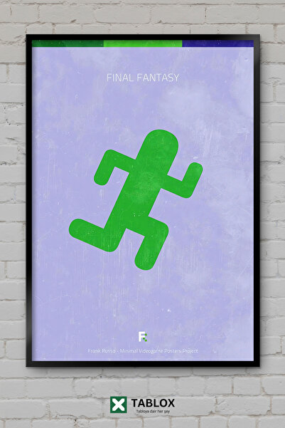 tablomaxtbx Final Fantasy Minimalist Game Poster Art Διακόσμηση τοίχου Κορνιζ...