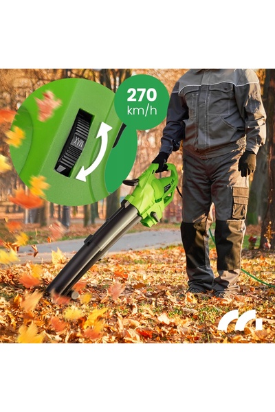 MalTec Suflantă de frunze electrică, aspirator și tocător de grădină 3500W 27...