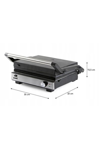 Domo DO9287G negru 166 W grătar electric pliabil + aparat de făcut vafe