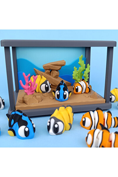 MİNİKOM TOYS Tiggletz Sevimli Balıklar – Renkli Akvaryum Balıkları ve Deniz T...