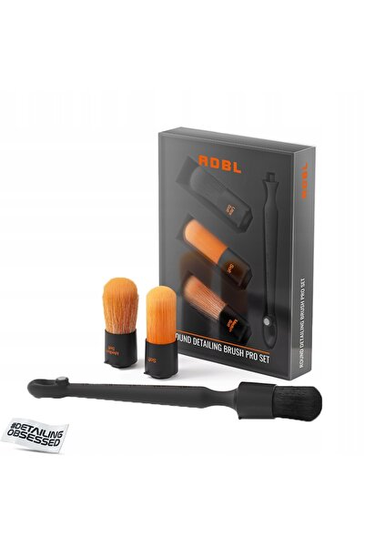 ADBL Set profesional de perii rotunde pentru detailing, kit cu trei perii pen...