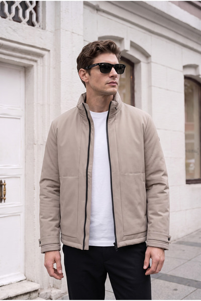 BASEL.CO High Collar Waterproof Padded Basic Coat