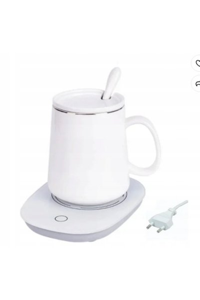 NO BRAND Set cadou: Încălzitor de cană, lingură ceramică, capac, cadou