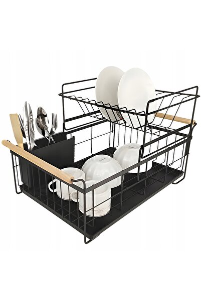 Retoo Scurgător de vase, suport pentru tacâmuri și căni, cu două niveluri, cu...