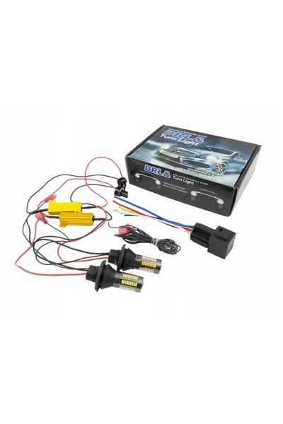 Interlook 2 în 1 Lumini de zi DRL Becuri semnalizare 132x LED P21W BA15S CANBUS