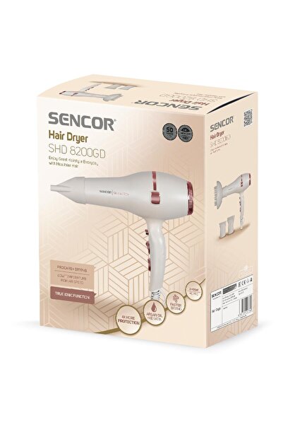 Sencor Uscător de păr cu ionizare Alb Profesional SHD 8200GD