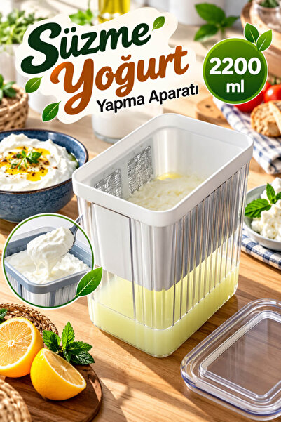 House Bird 2200 ml Yoğurt Süzme Aparatı Filtreli Süzme Yoğurt ve Peynir Yapma...