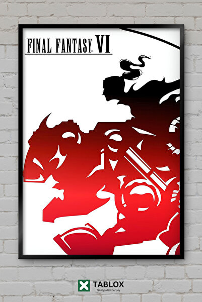 tablomaxtbx Final Fantasy Vi Βιντεοπαιχνίδι RPG Φανταστική αφίσα με πλαίσιο Δ...