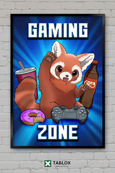 tablomaxtbx Gaming Game Animal Gamer Αφίσα με κορνίζα Διακοσμητικός πίνακας ζ...