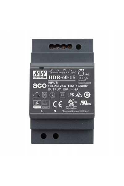 Aco PS-HDR-60-15MA video DIN 15-17V, 4A