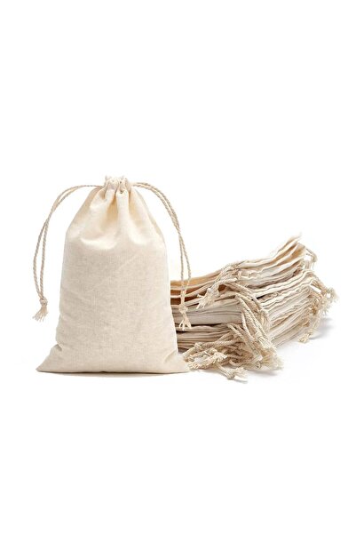 Generic Brand Pachet de 50 de săculeți din bumbac cu șnur (10 x 15 cm) - Săcu...